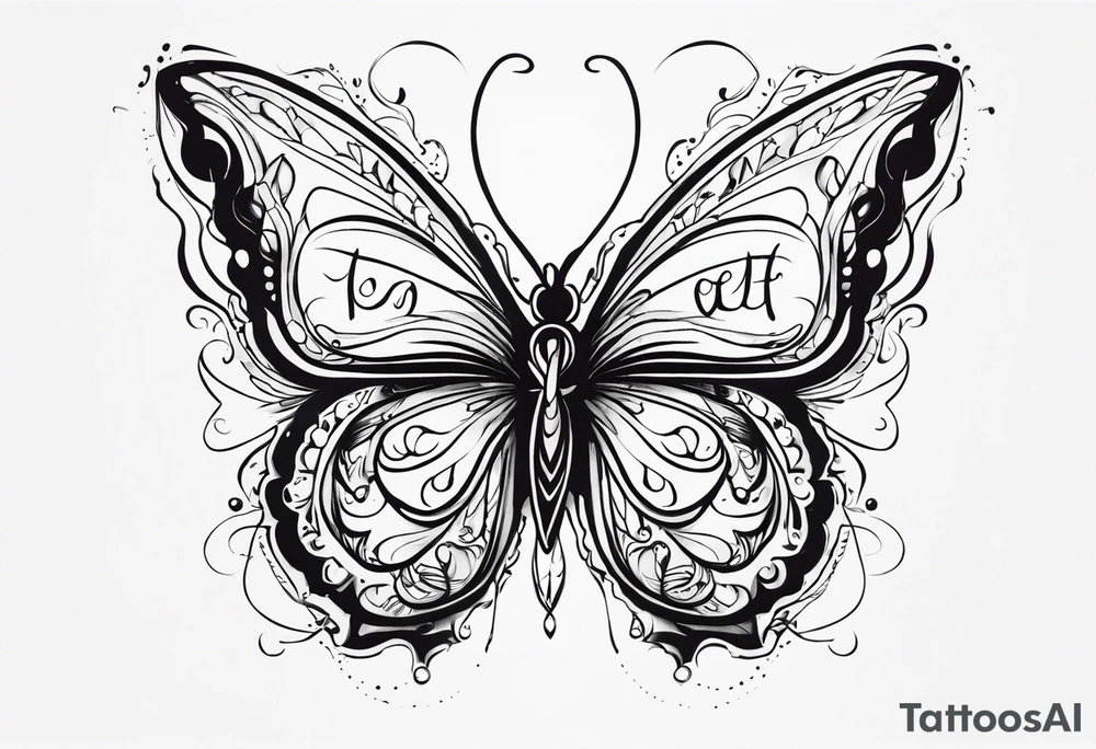 Trauma PTSD butterfly. 1.9.2023 I chose to live. tattoo idea