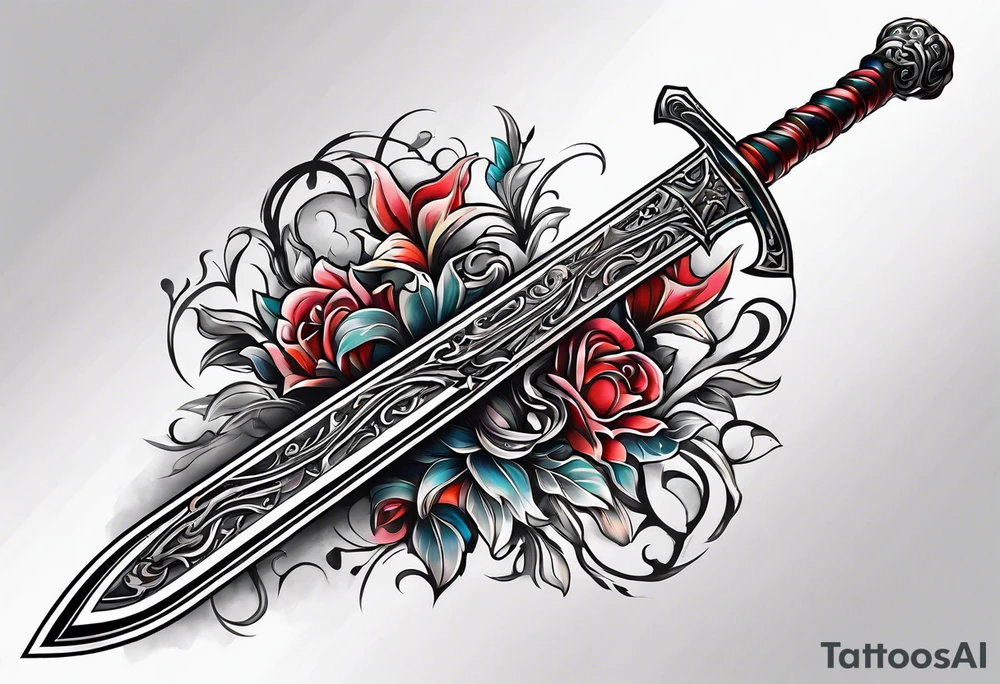 A sword made of nothing tattoo idea