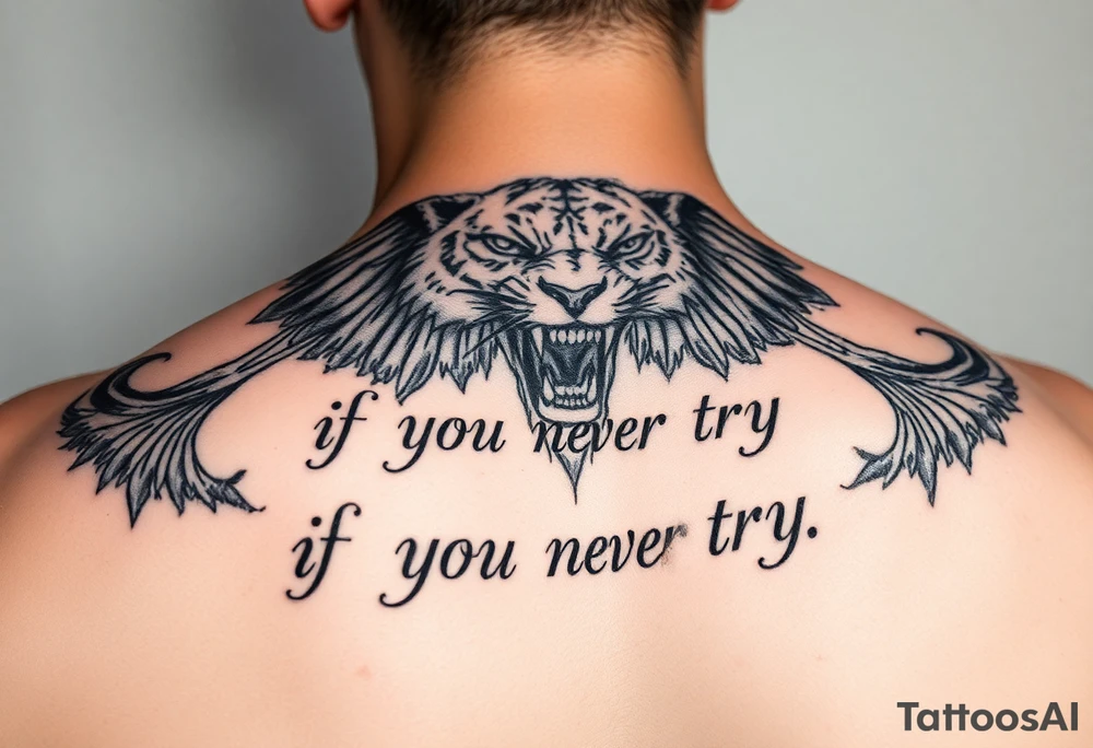 you dont know if you never try, napis w stylu gotyckim na przedramię tattoo idea