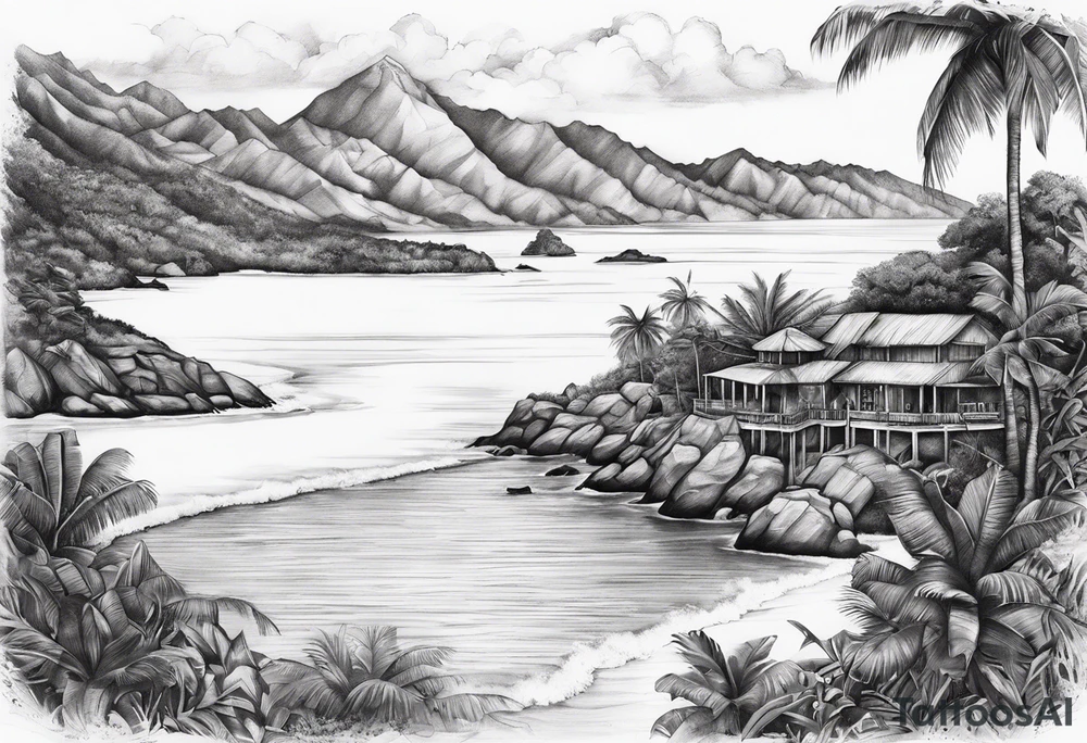 Eastern Caribbean islands tattoo idea
