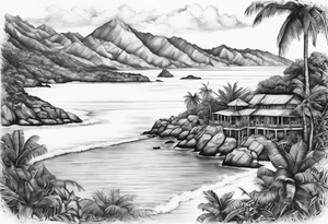 Eastern Caribbean islands tattoo idea