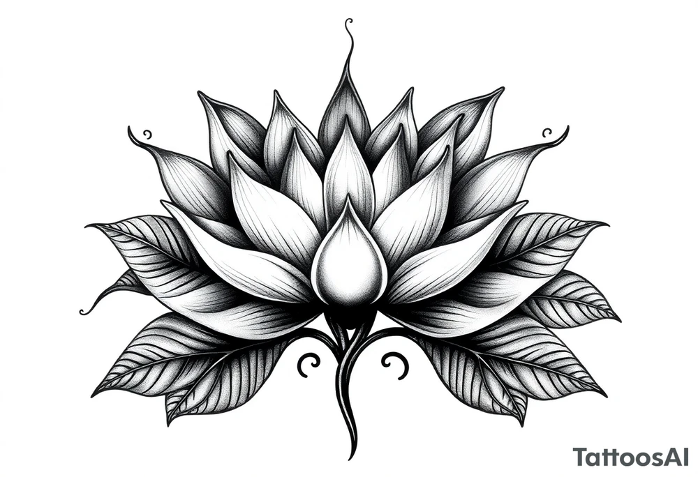 Water lily, earth, air, fire, water, tree, wiccan tattoo idea