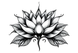 Water lily, earth, air, fire, water, tree, wiccan tattoo idea