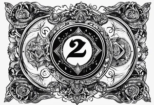 a tattoo about surrendering, relinquishing control, and accepting destiny/fate. somehow this tattoo also incorporates the number 222 or three separate 2s into it tattoo idea