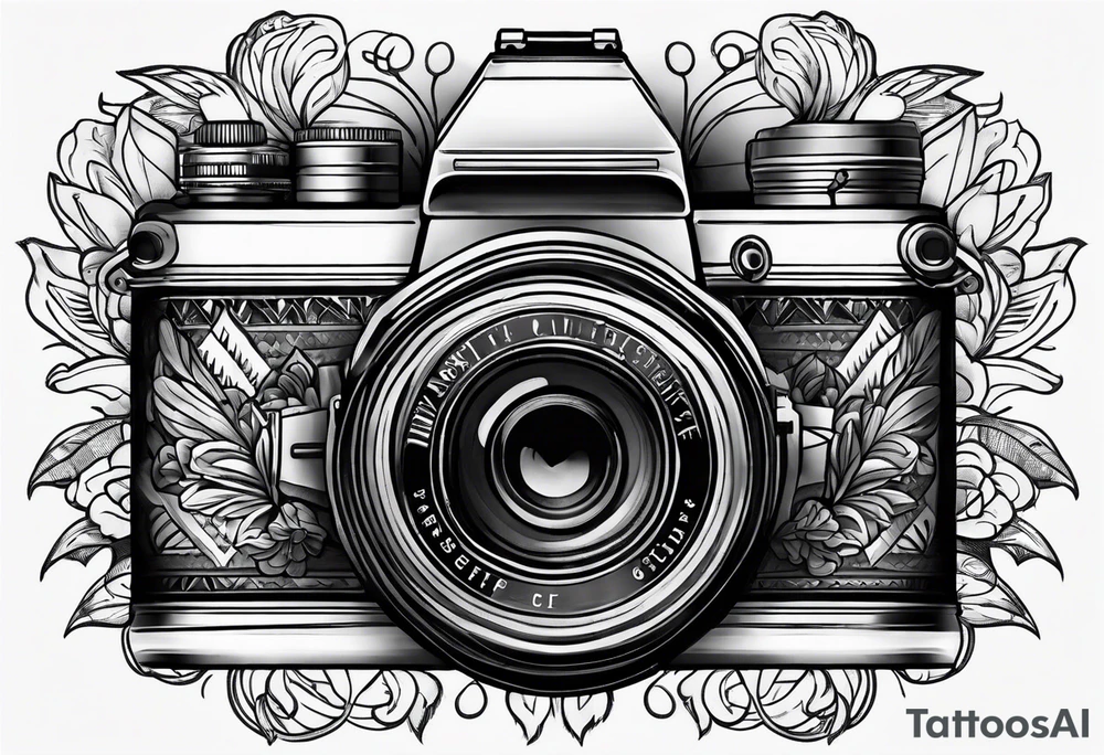 Vintage camera tattoo idea