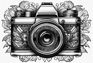 Vintage camera tattoo idea