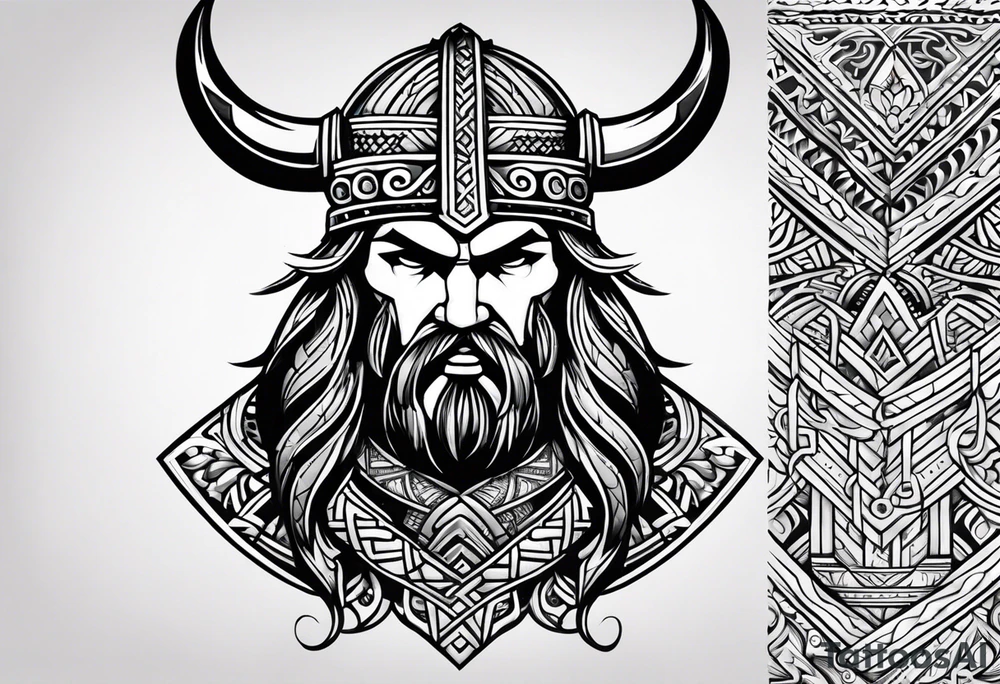 A viking tatto to cover up a tribal tattoo on shoulder tattoo idea