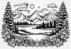 Un snowboard sur un park tattoo idea
