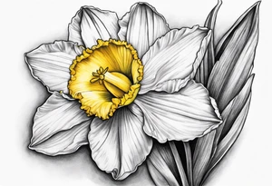 daffodil design tattoo idea