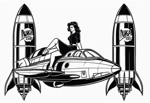Nuka cola girl on rocket tattoo idea