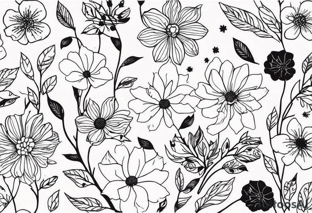 natural patterns, no people, nothing scary, no big flowers tattoo idea