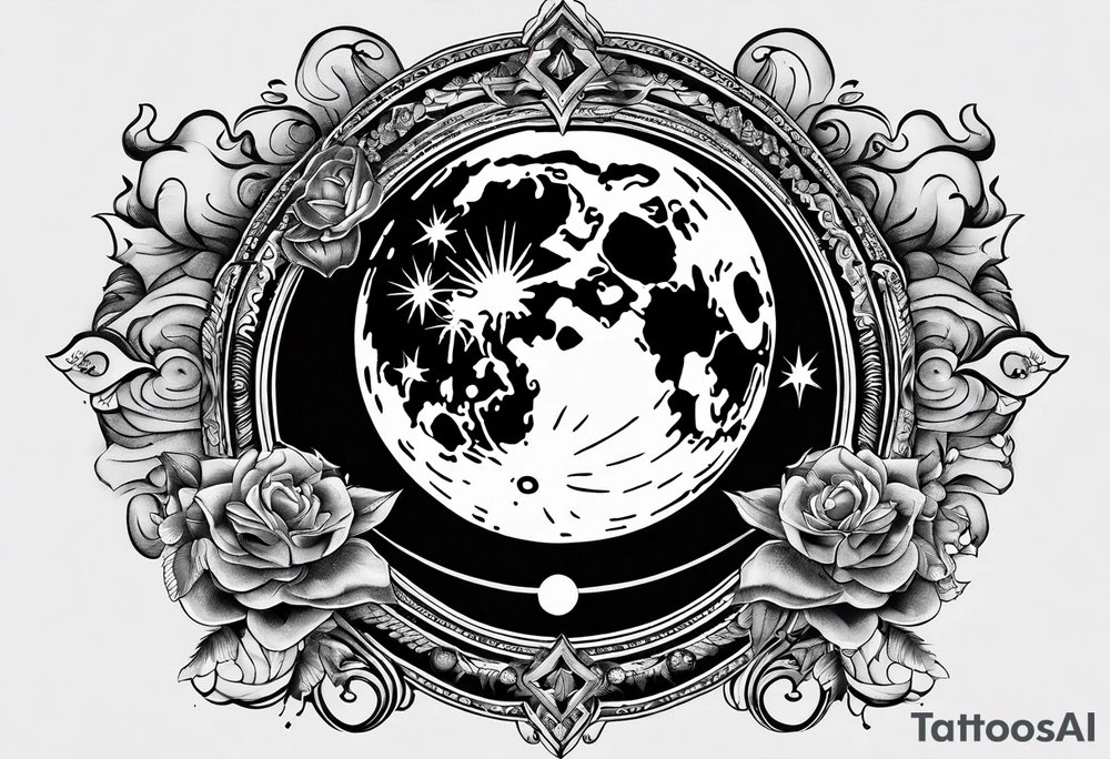 Moon by itself tattoo idea