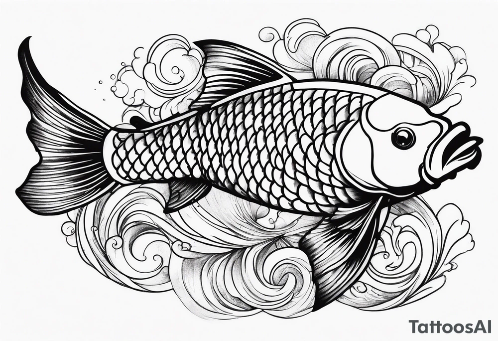 Koi fish tattoo idea