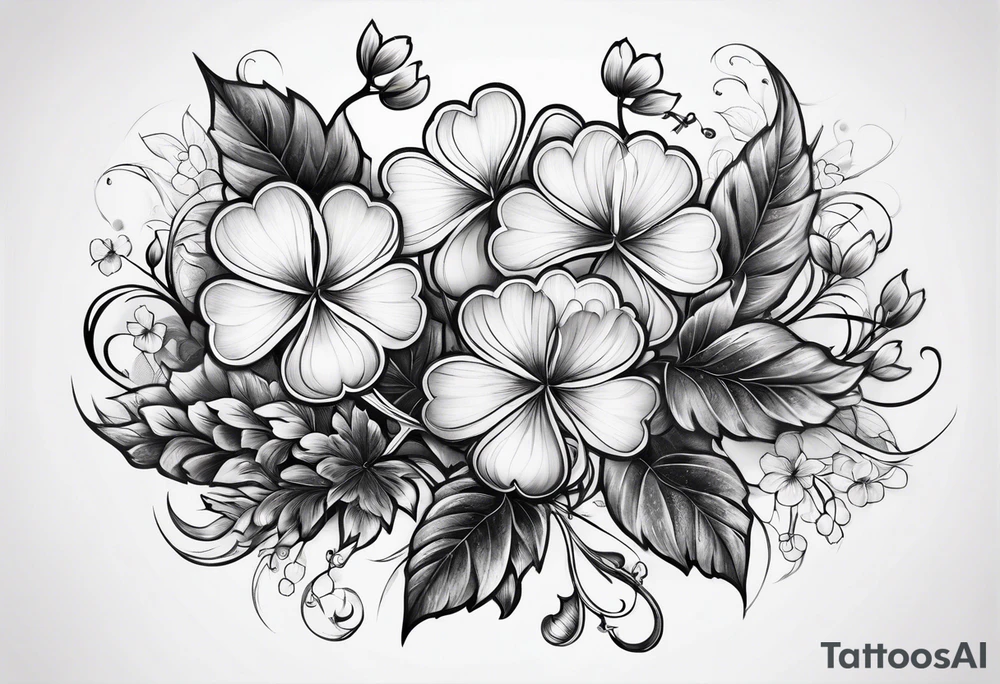 A clover with mama tattoo idea