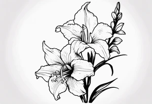 gladiolus and lilly of the valley tattoo idea
