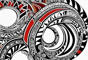 Abstract tribal New Zealand Style with Croatian and Northern Irish influences tattoo idea