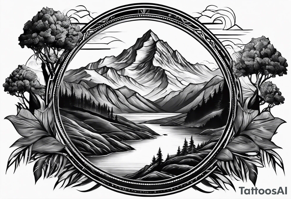 Jeremiah 1:19 tattoo with a mountain tattoo idea