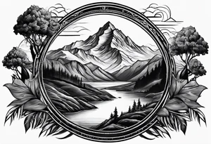 Jeremiah 1:19 tattoo with a mountain tattoo idea