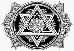 Its a pagan charm of the tetragrammaton to represent powerful the connection God is to Rebecca Sierra as a chosen one designed by God himself tattoo idea