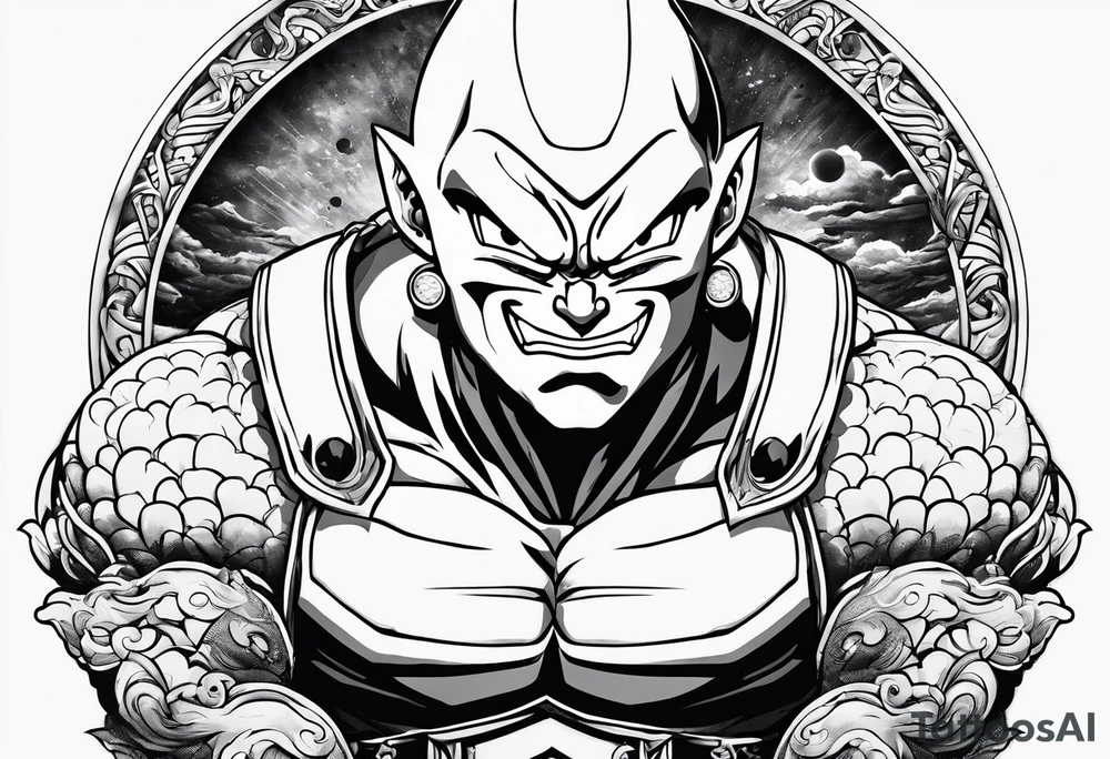 kid majin buu from dragon ball z tattoo idea