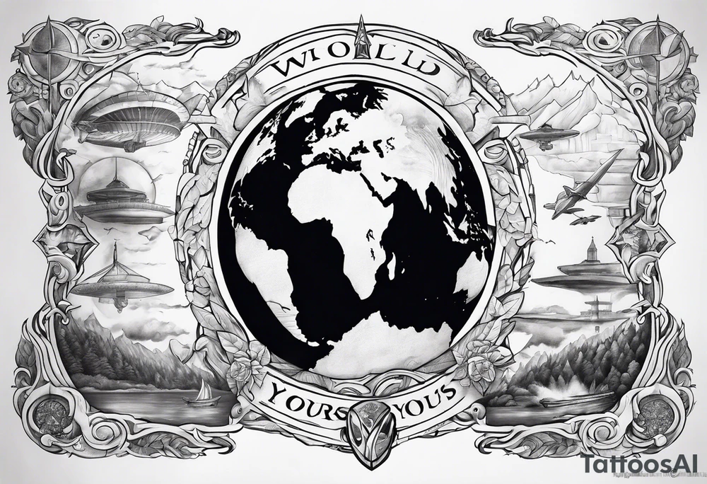 The world is yours tattoo idea
