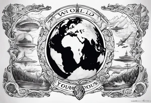 The world is yours tattoo idea
