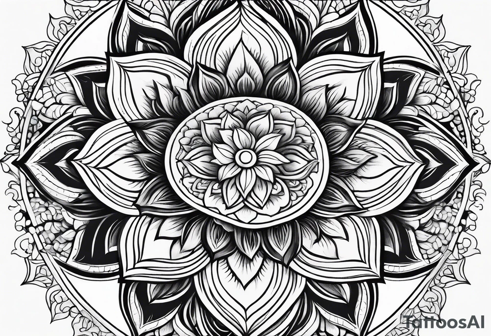 Mandala Lotus tattoo idea