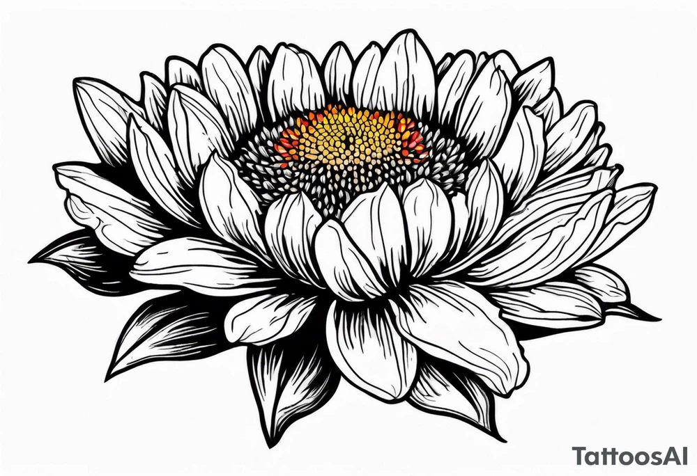 Indian blanket flower tattoo idea