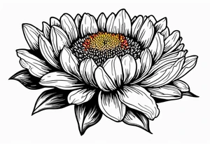 Indian blanket flower tattoo idea