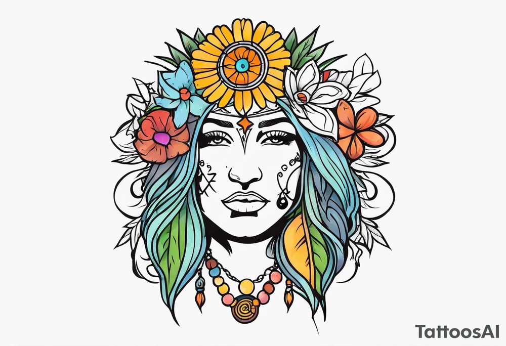 Ghetto hippie tattoo idea