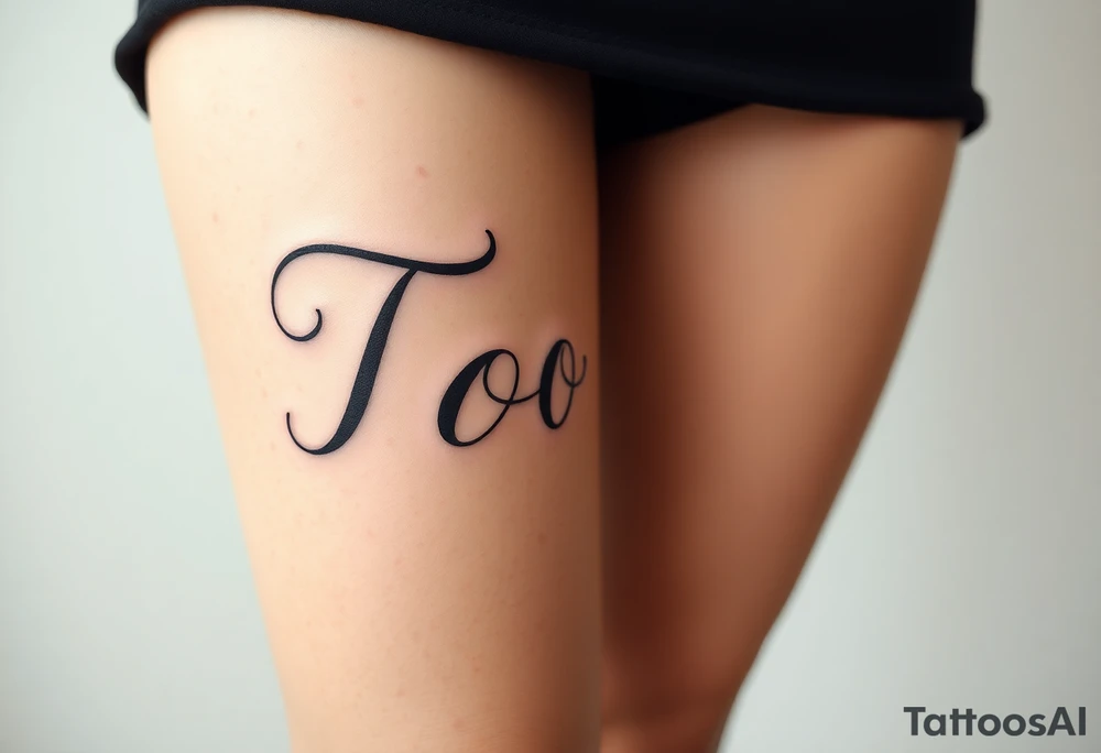 Tooz in cursive tattoo idea