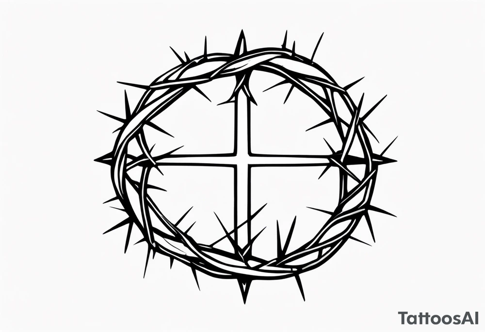 Crown of thorns tattoo idea