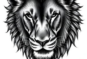 Realistic lion tattoo idea