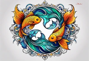 Pisces symbol tattoo idea