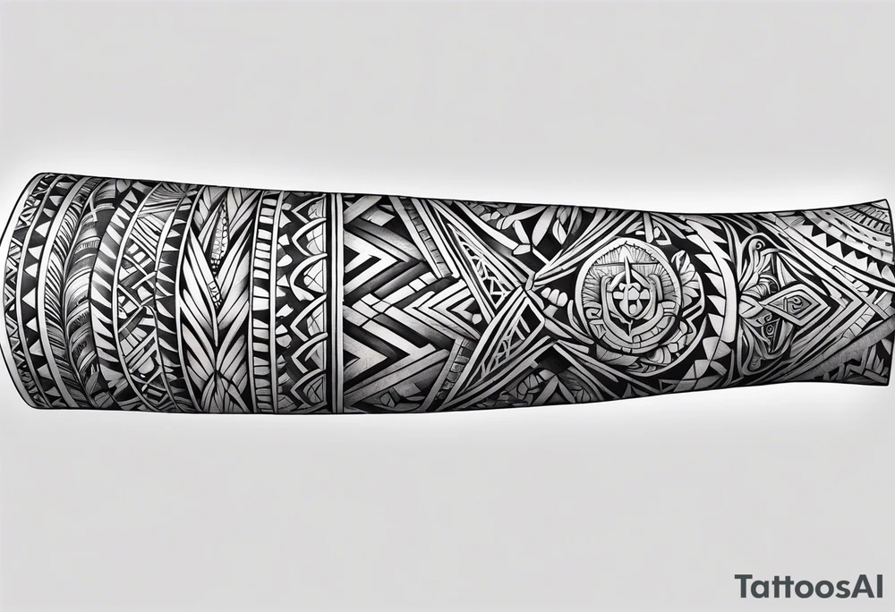 samoan tribal forearm tattoo, show on forearm tattoo idea