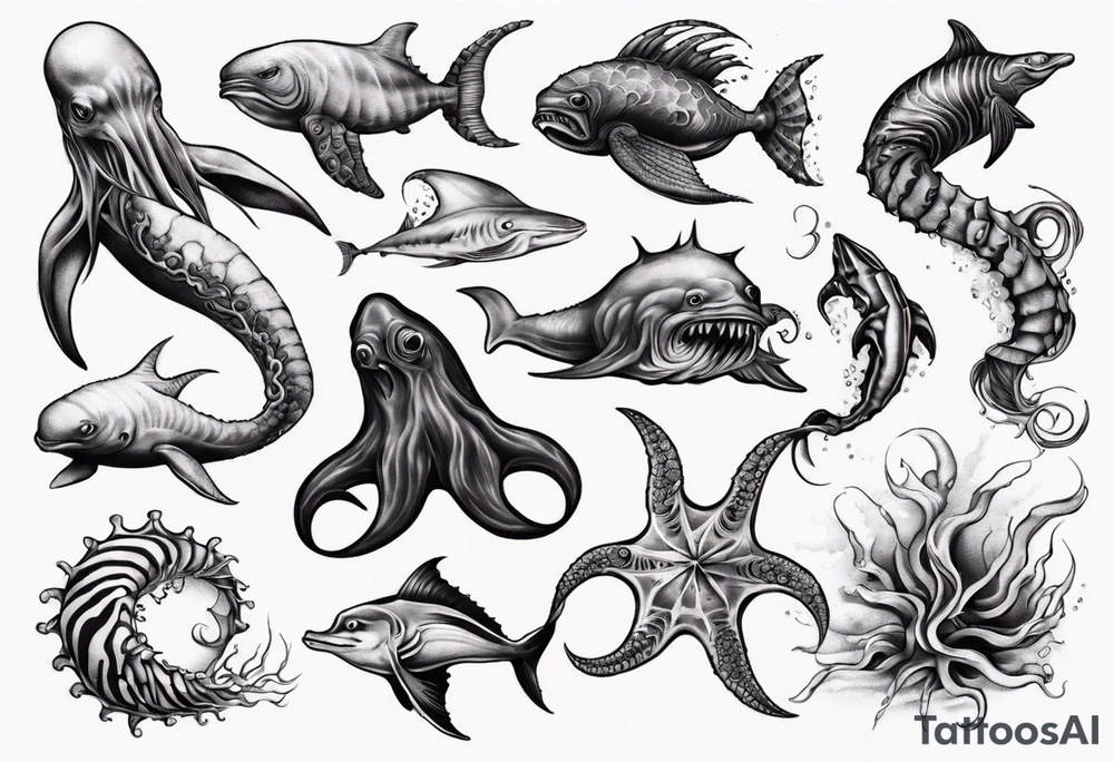 sea creature tattoo idea