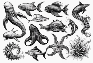 sea creature tattoo idea