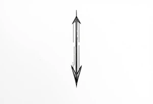 one  arrow  that look down tattoo idea