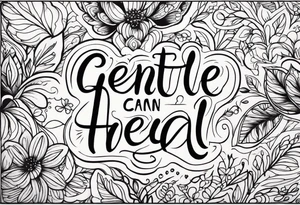 A gentle touch can heal tattoo idea