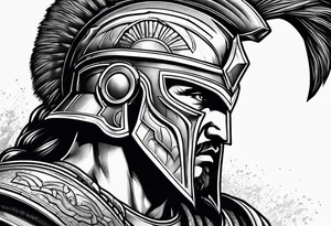 spartan head tattoo idea