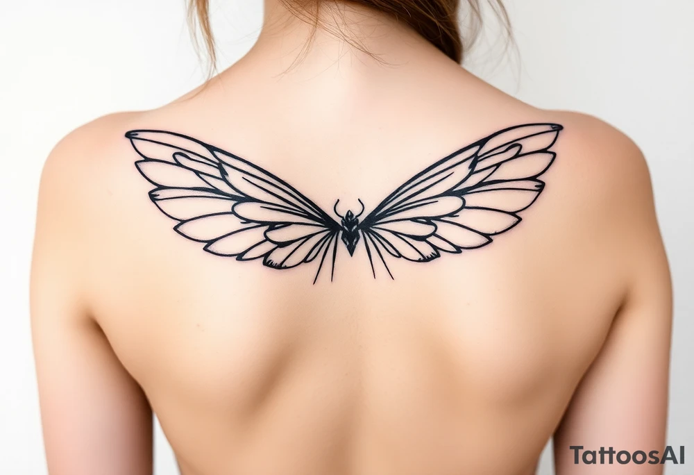 fairy wings gothic tattoo idea
