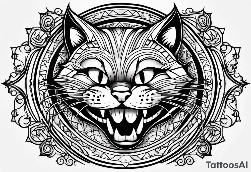 Cheshire cat tattoo idea