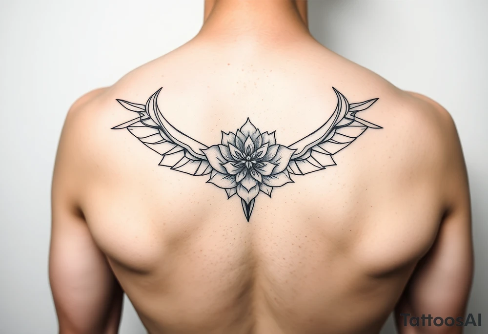 Simple minimalist feminine tattoo small line art tattoo idea