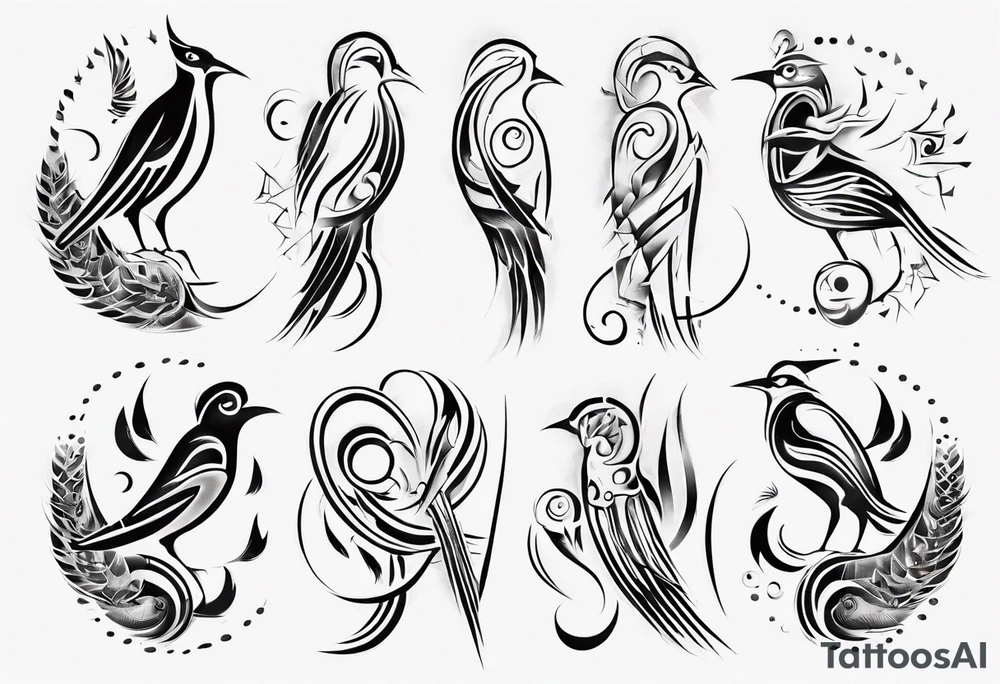 goddess wheat birds tattoo idea