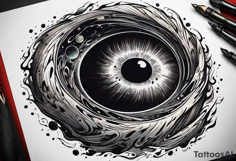 A black hole tattoo idea
