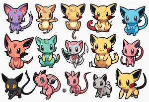 Pokemon Mew tattoo idea