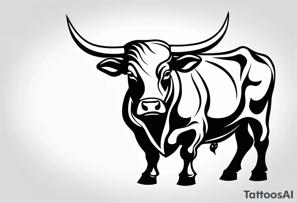 wallstreet bull with balls tattoo idea