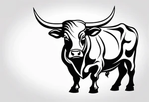 wallstreet bull with balls tattoo idea