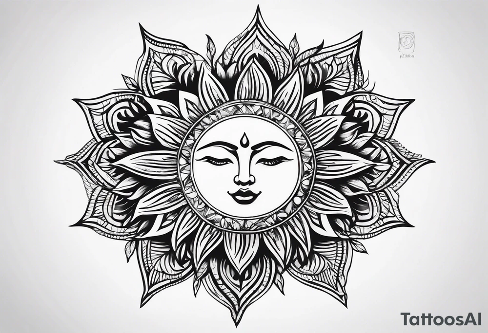 minimalist
sun tattoo idea