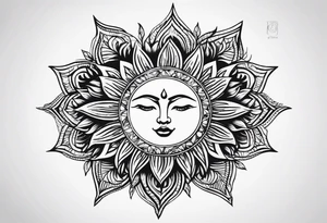 minimalist
sun tattoo idea